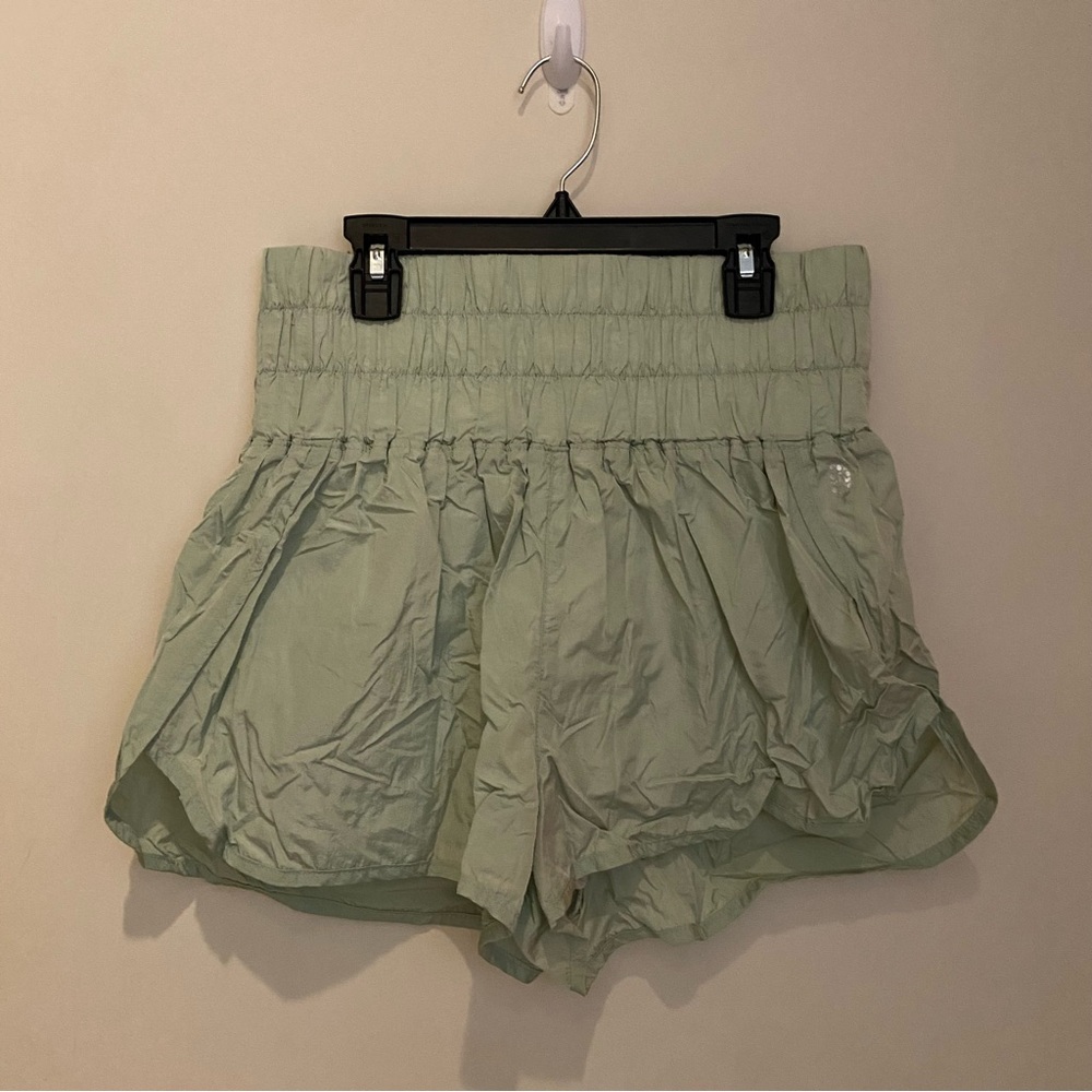 Free People Movement The Way Home Green High Waisted Shorts